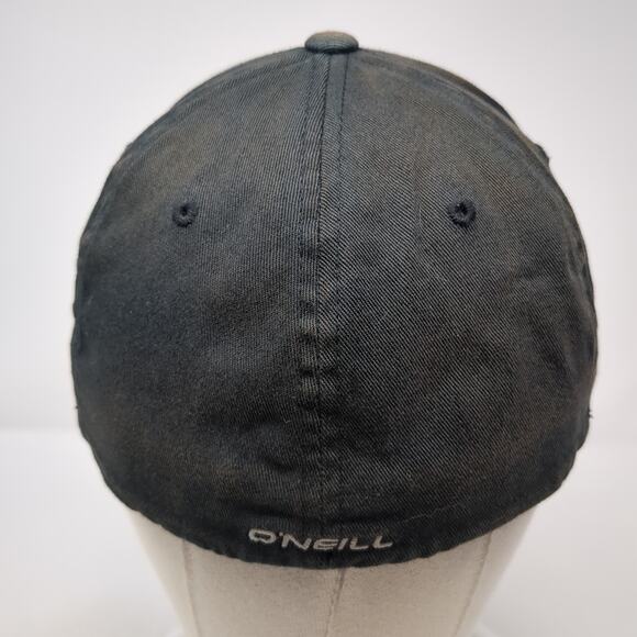 O'Neill Fitted Baseball Cap Black XL Embroidered Vented Holes Flexfit Yupoong - Picture 6 of 9